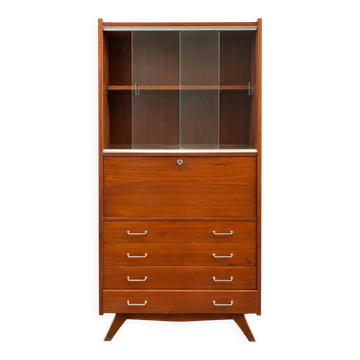 Vintage display cabinet from the 50s/60s in wood – tapered legs
