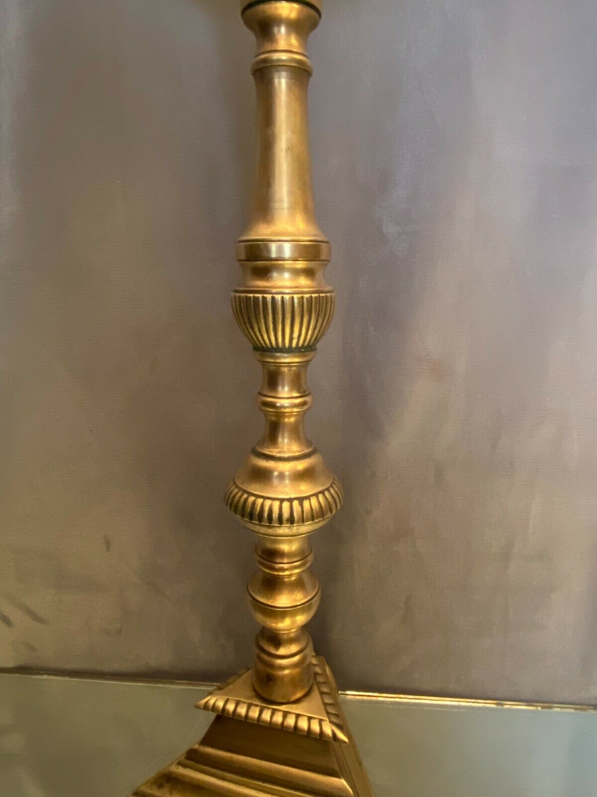 Large bronze candle pique eighteenth Louis XIV