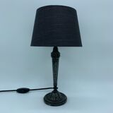 Decor de roses era Art Deco silver bedside lamp