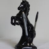 Black ceramic horse