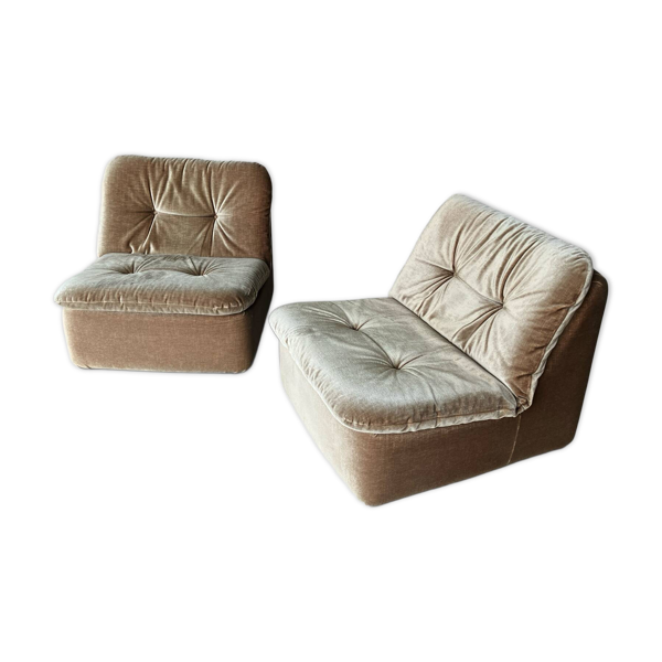 2 fauteuils vintage Cor ''Ambo'' verts de Jo Otterpohl