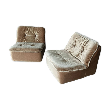 2 grüne vintage COR Sessel "Ambo" von Jo Otterpohl modular