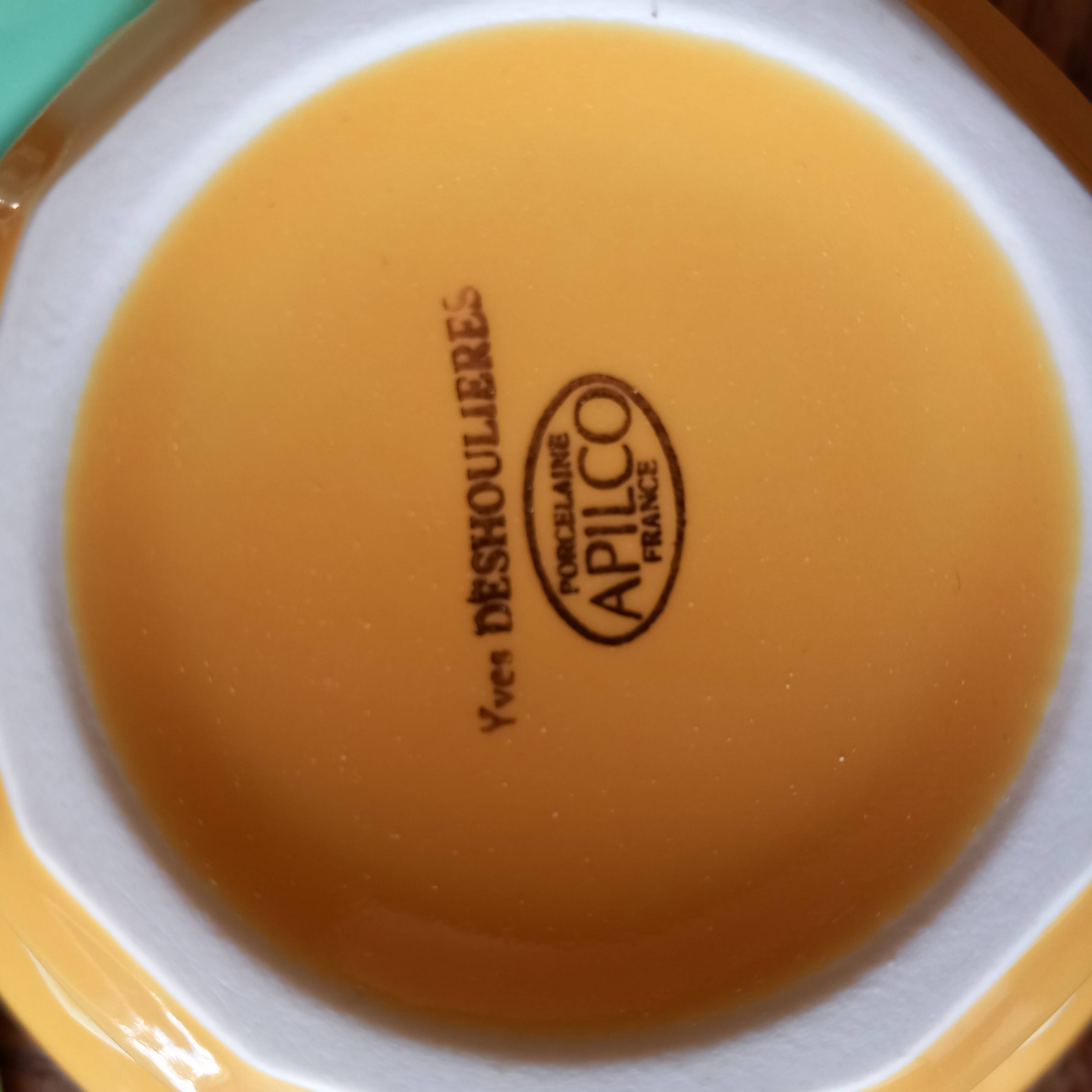 Lot 4 grandes tasses bistrot porcelaine apilco yves deshoulières