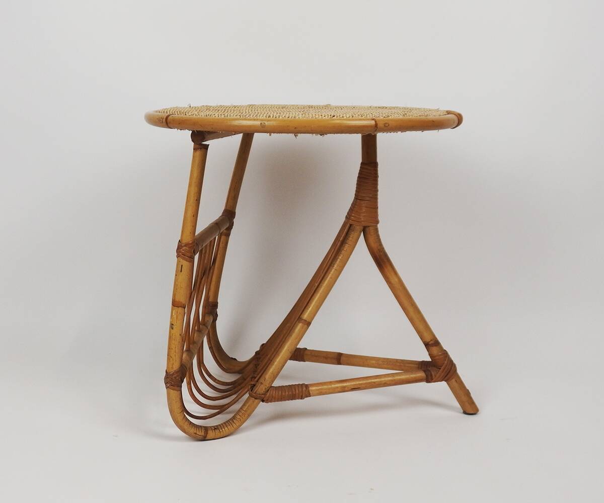 Rattan magazine table