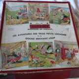 box of 6 wooden puzzles the 3 little walt Dizney pigs