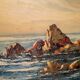 Painting, oil on panel, marine signed joseph hurard 1887-1956 work titled on the back: vague
