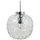 Large globe pendant lamp in bubble glass with Limburg & chrome, Germany, 1970s.
