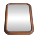 Vintage wooden framed mirror with bevelled glass.