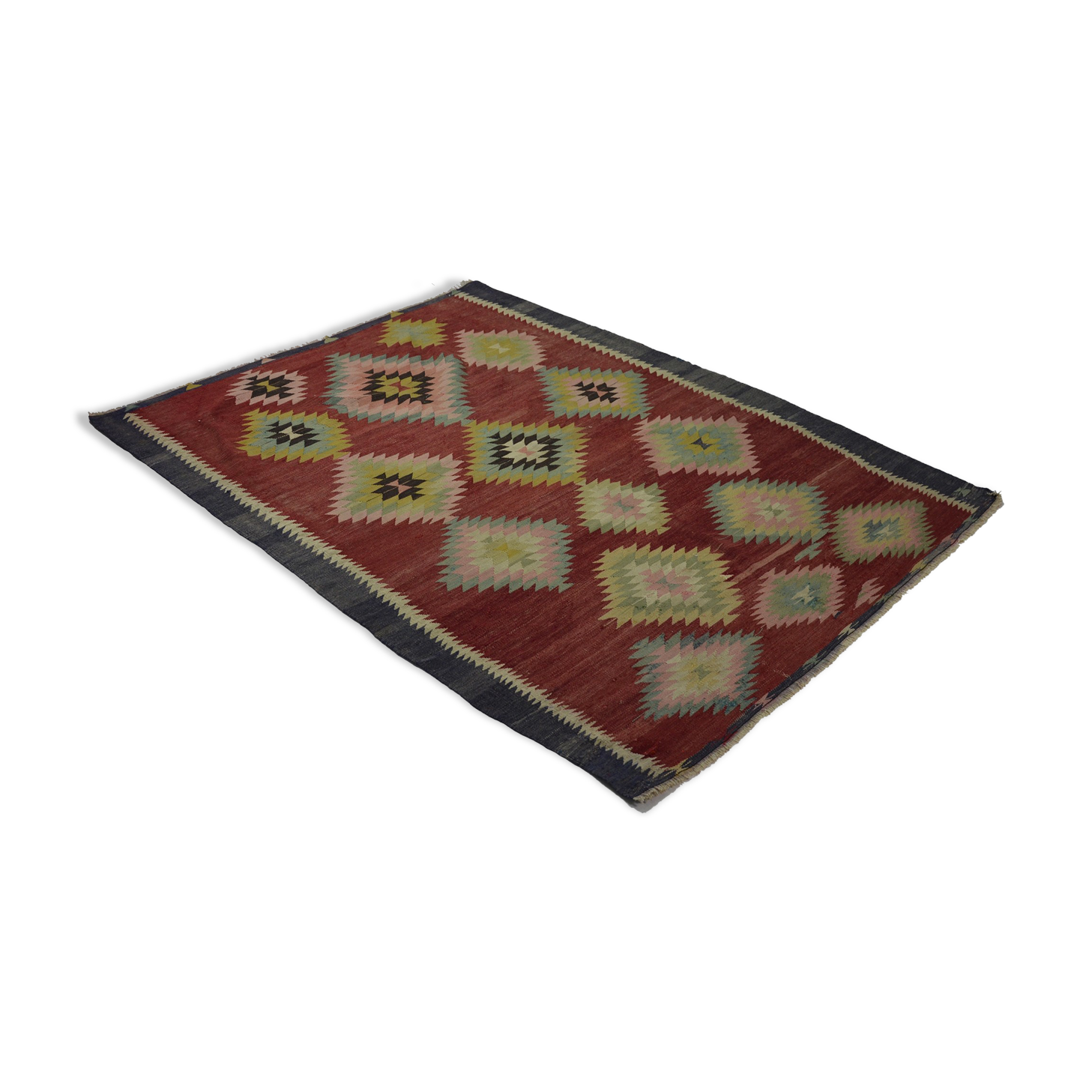 Anatolian handmade kilim rug 230 cm x 179 cm