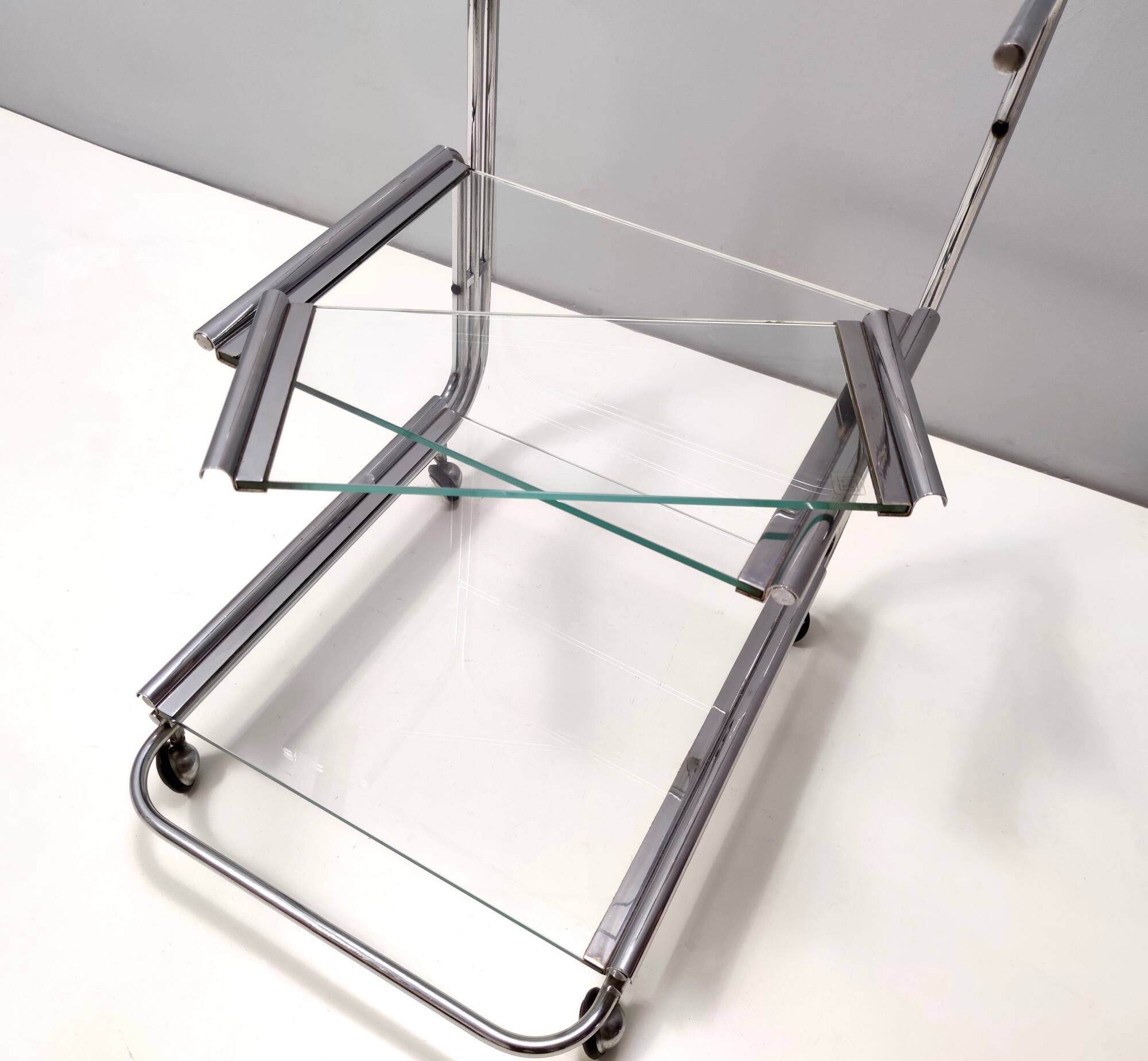 Serving Cart with Three Glass Shelves, Italy