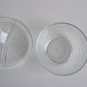 Glass candy bowl, sugar bowl, by Adolf Matura for Libochovice glass factory, 1970's.