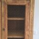 Armoire lingère vaisselier bois grillagée