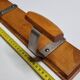 Vintage wall mounted coat rack in wood and metal, 4 hooks, 100 cm