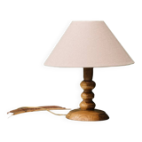 Bedside lamp, turned wood