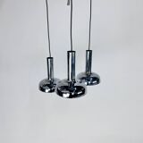 Lampe à Suspension Space Age Chrome, 1970s