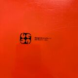 Guzzini orange plate, Ornella Noorda, 1970 design