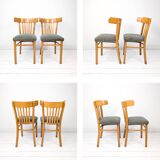 2pcs Chaise de café Bistro chaise Mid Century Vintage rembourrage carreaux