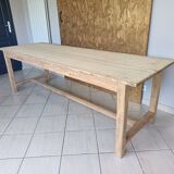 Renovated solid wood farmhouse table