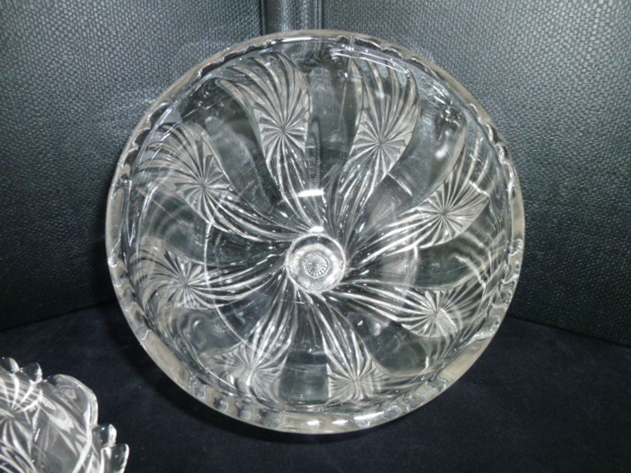 Old cheese bell on its molded pressed glass tray