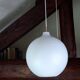 Scandinavian suspension lamp vintage opaline XL Louis Poulsen 40 cm