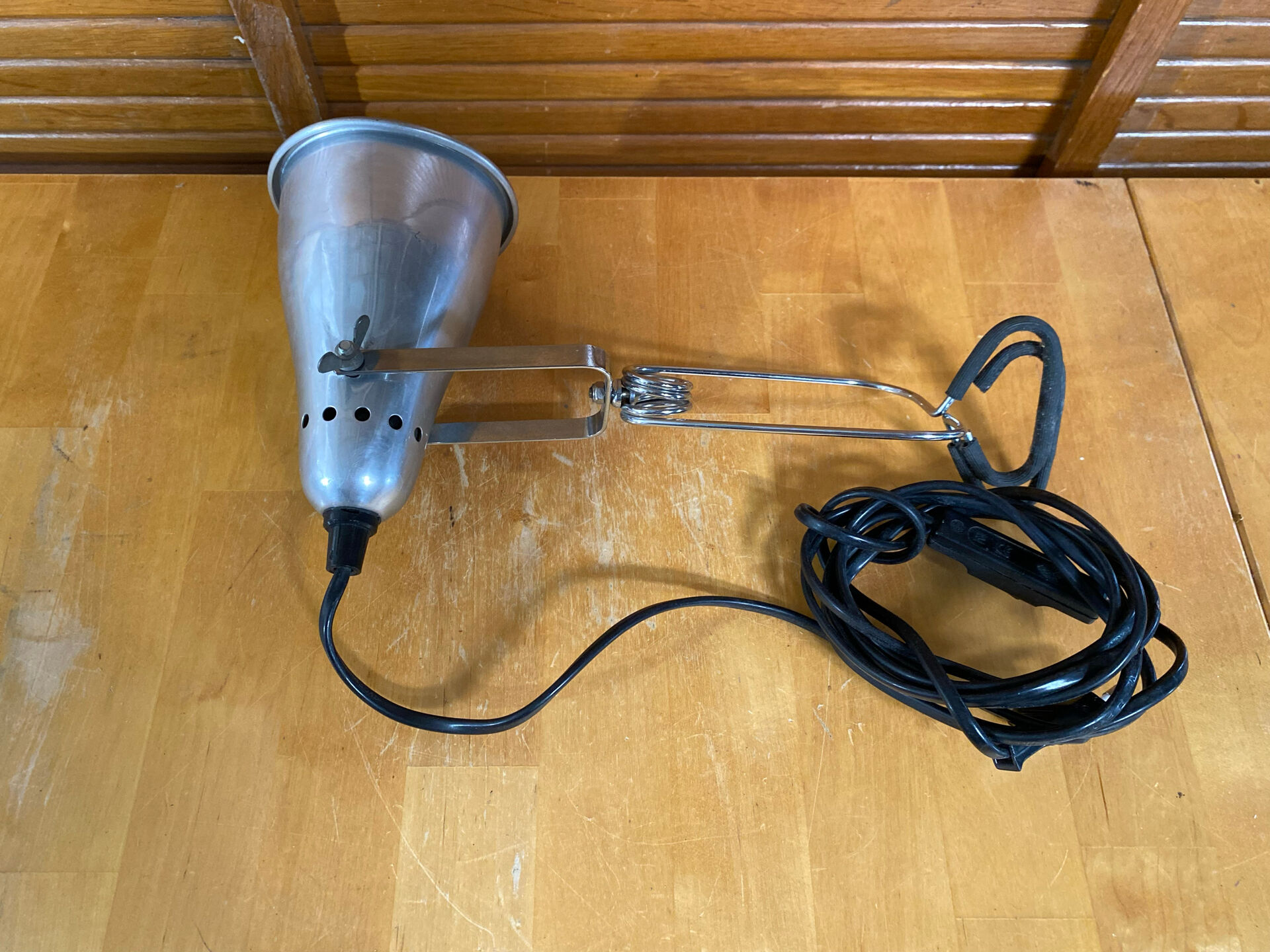 Old ikea fas clip lamp model k0201 globe aluminium vintage #e