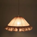 Emilia "small pink squares" conical textile suspension with flounce