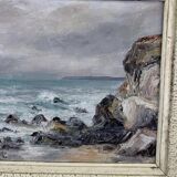 Seascape Painting, Signed and Dated, 20th Century