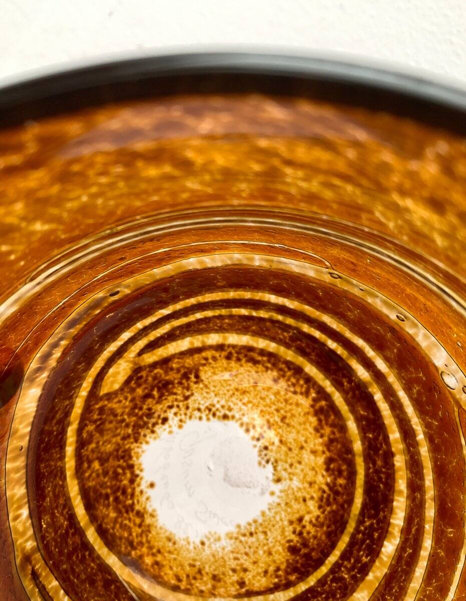 Vintage Swedish glass vase by Milan Vobruba for Gusum Sweden