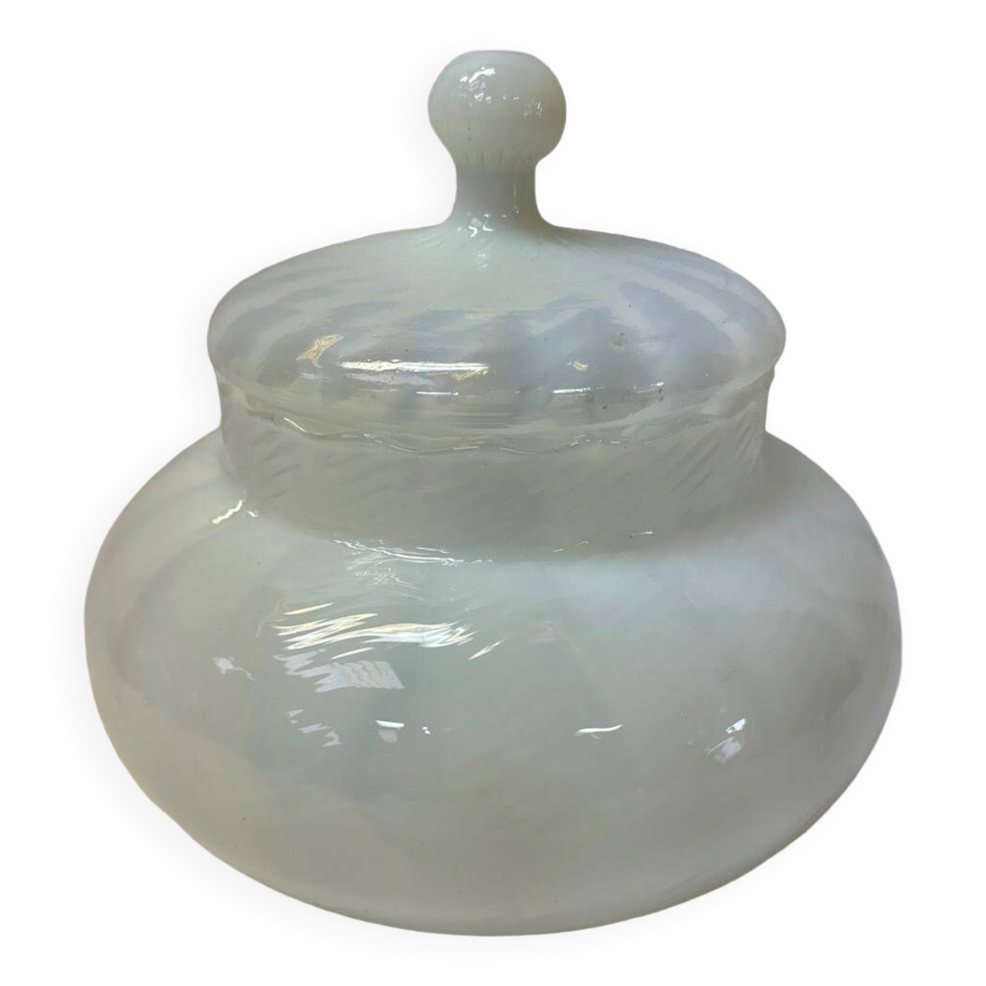 White opaline candy box