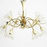 Beautiful brass chandelier by Emil Stejnar for Rupert Nikoll