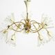 Beautiful brass chandelier by Emil Stejnar for Rupert Nikoll