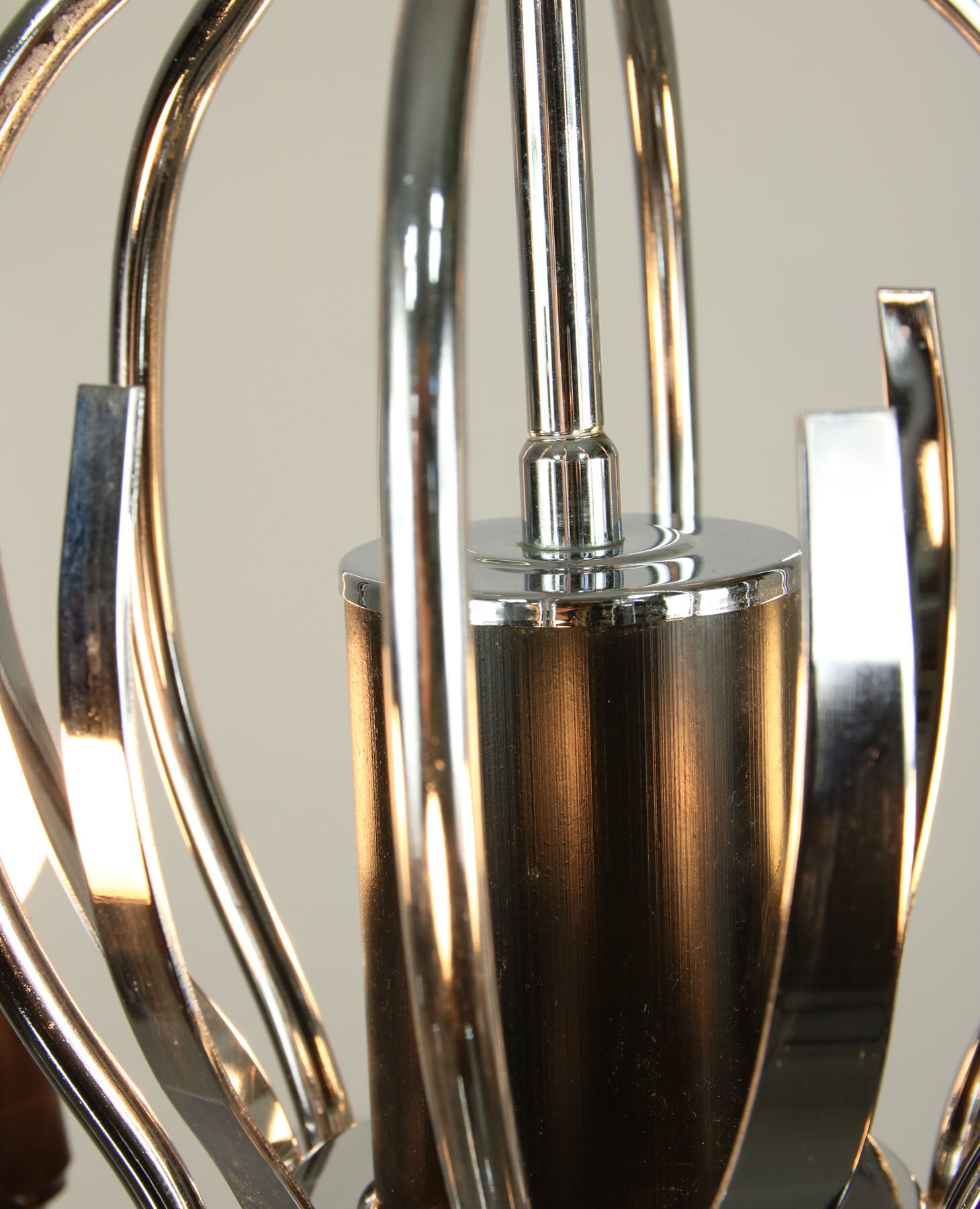 Vintage chrome swan shaped chandelier, 70
