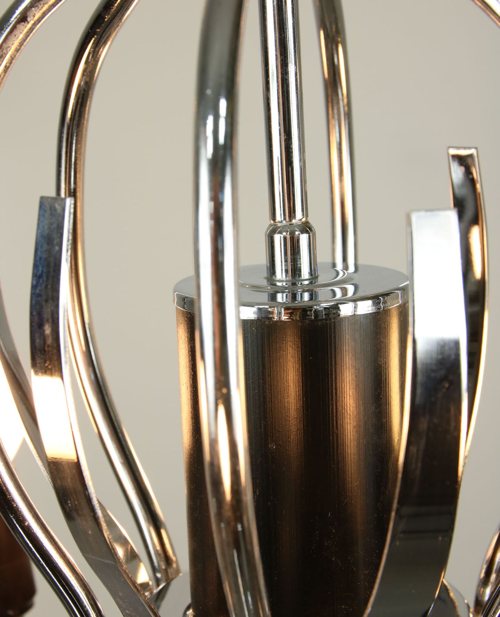 Lustre vintage en forme de cygne chromé, années 70