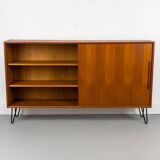 Teak Bookcase with One Sliding Door from Wk Möbel, 1960s
