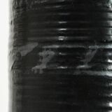 Black ceramic vase from mid-century Italian, 1960s.