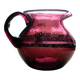 Large blown glass pitcher with bubbles in amethyst / violet.