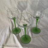 Lots de 3 verres à vins, Ouraline