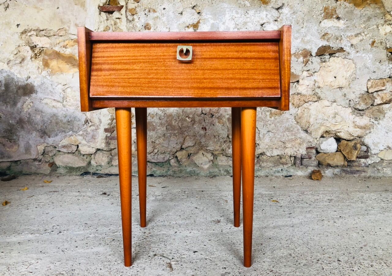 Vintage bedside, scandinavian style, circa 60