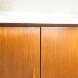 Scandinavian teak cabinet 1960 with mounting plan