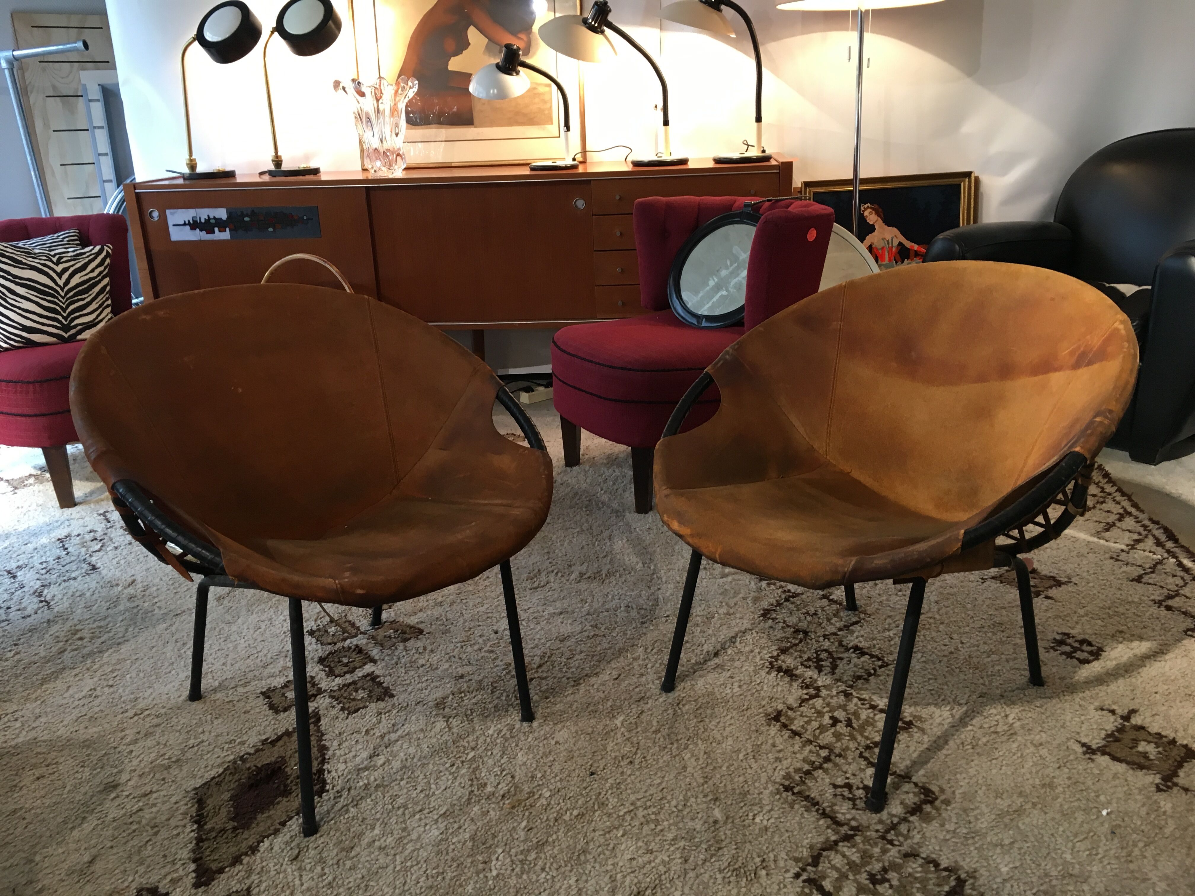 Pair of Lusch Erzeugnis armchairs