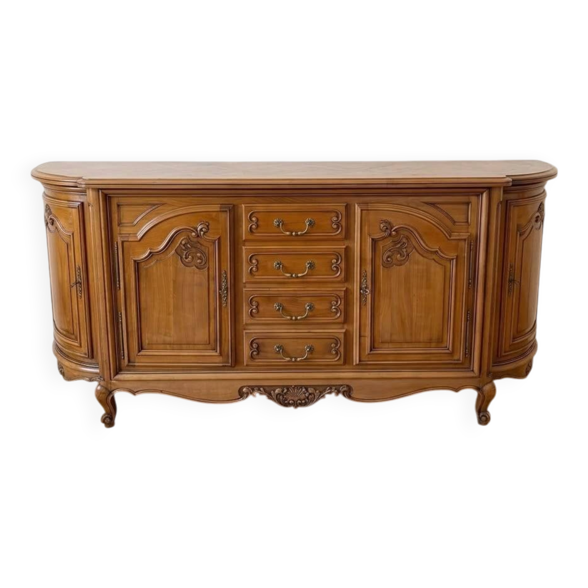 Low buffet enfilade in Louis XV style made of wood