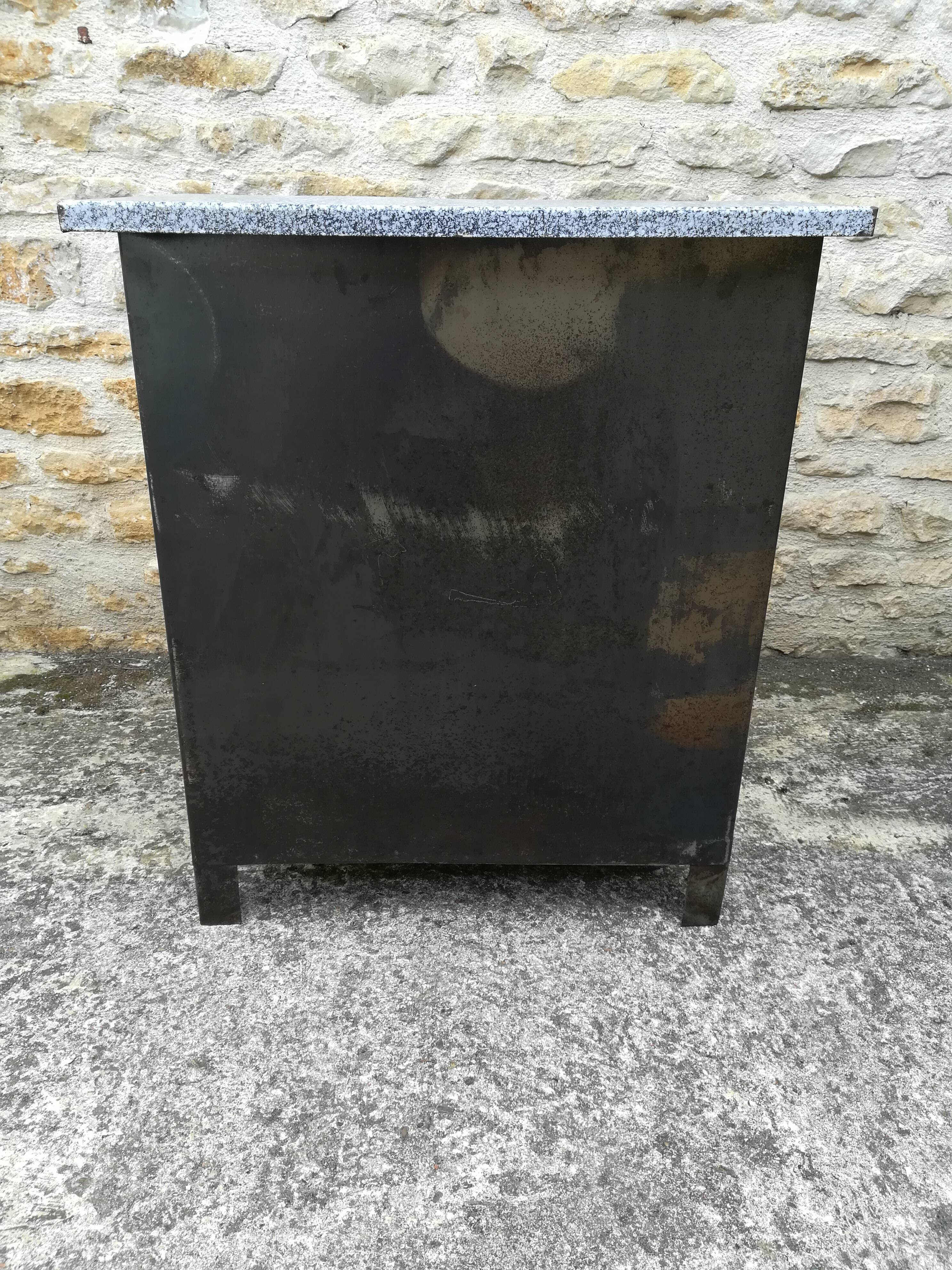 Sheet metal industrial furniture sideboard