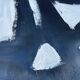 Tableau peinture abstraite noir et blanc XXe
