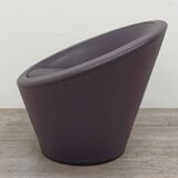 Girola armchair from Tacchini in purple leather