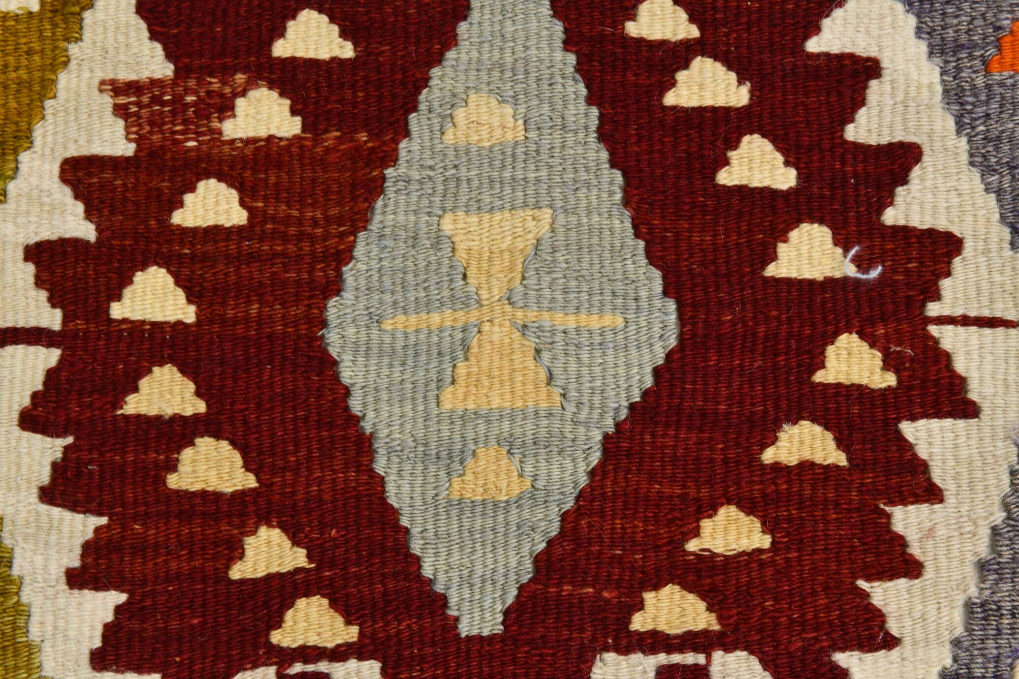 5x8 Geometric Handmade Wool Persian Kilim Rug, 171x260Cm
