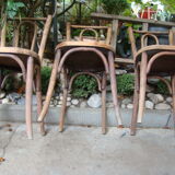 Lot of three old bistro chairs