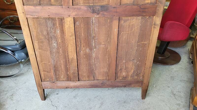 Display cabinet louis xvi style 2 doors in walnut