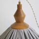 Pleated curtain Olga in linen and cotton with fine classic grey stripes.