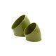 Space age set of 2 green ceramic vide poche, Sicart Italy ca. 1970