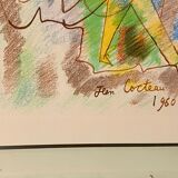 Original lithograph numbered Jean Cocteau